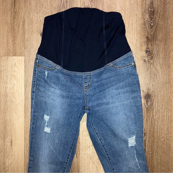 Isabel Women’s Maternity Blue Jeans with Elastic Waistband | Size 4 | Mommy - Picture 3 of 8